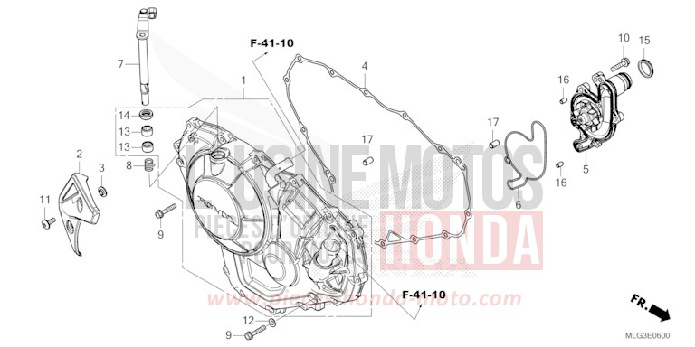 KURBELGEHAEUSEABDECKUNG (CRF1100A/A2/A4/AL/AL2/AL4) von Africa Twin Mechanik MAT BALLISTIC BLACK METALLIC (NHA86) von 2022